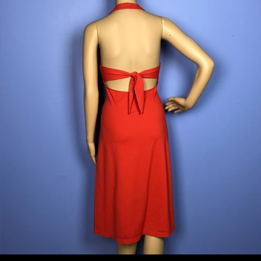 Patagonia Halter Length Dress Orange Red - Picture 2 of 4